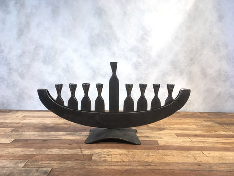 Arc Menorah hand forged steel by Blackthorne Forge