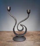 Recurve Candle Holder Two Arm